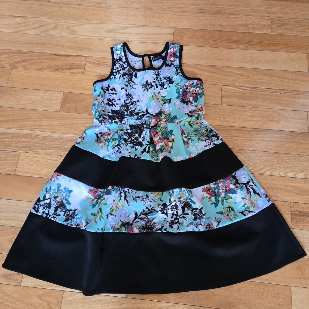 Crystal Doll Blue Sleeveless Scoop Neck Sundress